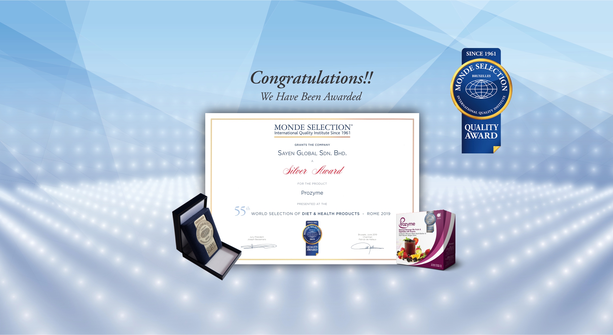 Monde Selection 2019 Prozyme